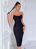 Cressida Black Corset Midi Dress