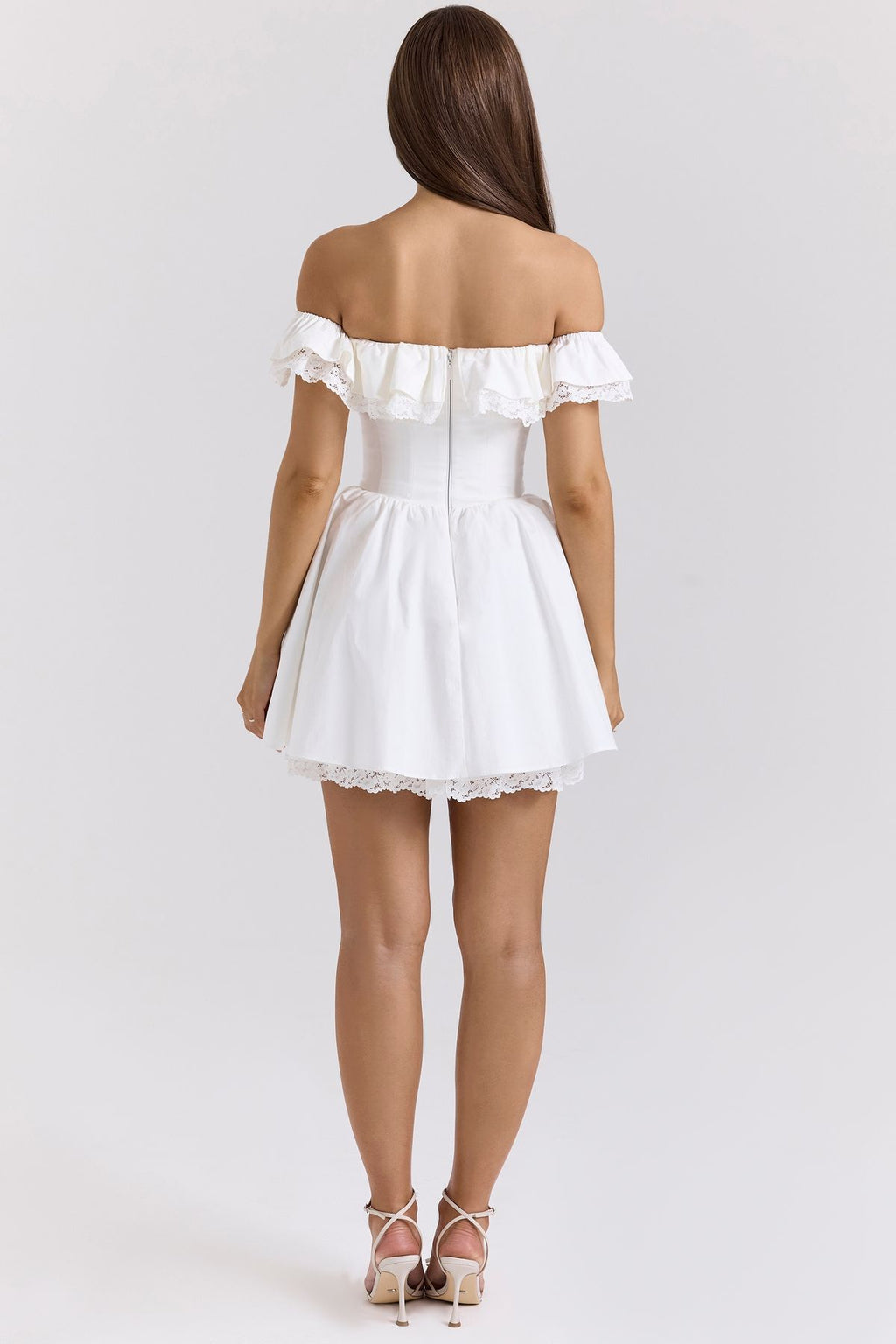 Alouette White Off-Shoulder Mini Dress