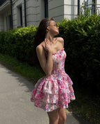 Meadow Pink Floral Mini Dress