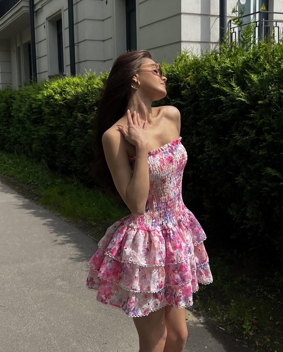 Meadow Pink Floral Mini Dress
