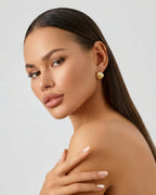 Elegant Embossed Gold Hoop Earrings