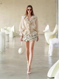 Swoon Ivory Ruffle Blouse