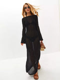 Monarch Black Sheer Cover-Up Dress