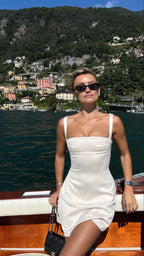 Petalia Champagne Skater Mini Dress