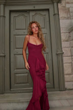 Molly Elegant Wine Maxi Dress