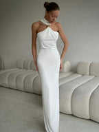 Vivian White Bodycon Sleeveless Maxi Dress