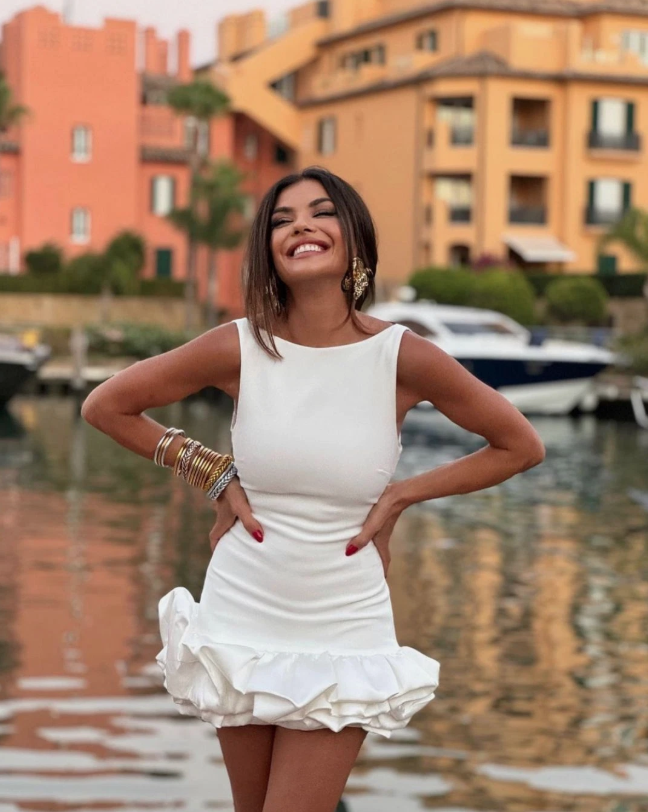 Anastasia White Ruffled Sleeveless Mini Dress