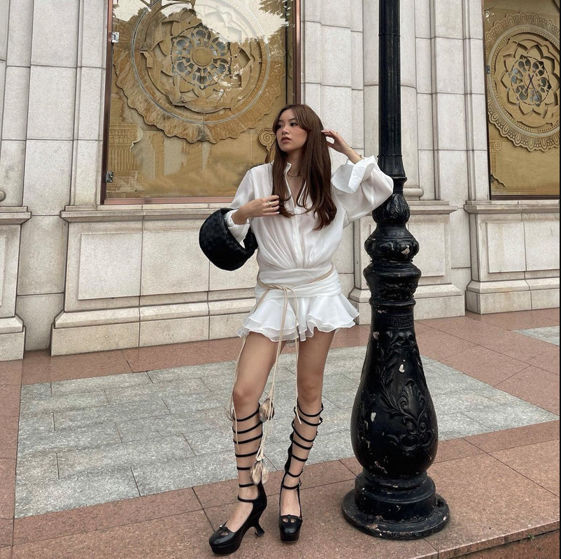 Bella Shirt White Mini Dress