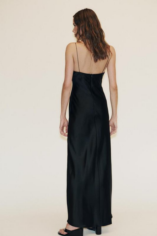 Capri Black Slip Maxi Dress