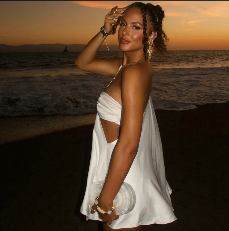 Claire Asymmetric White Mini Dress