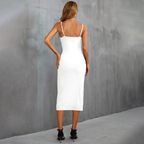 Sloane White Bodycon Midi Dress