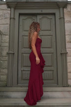 Molly Elegant Wine Maxi Dress