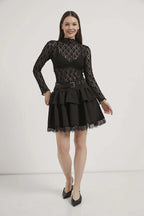 Obsession Black Sheer Lace Top