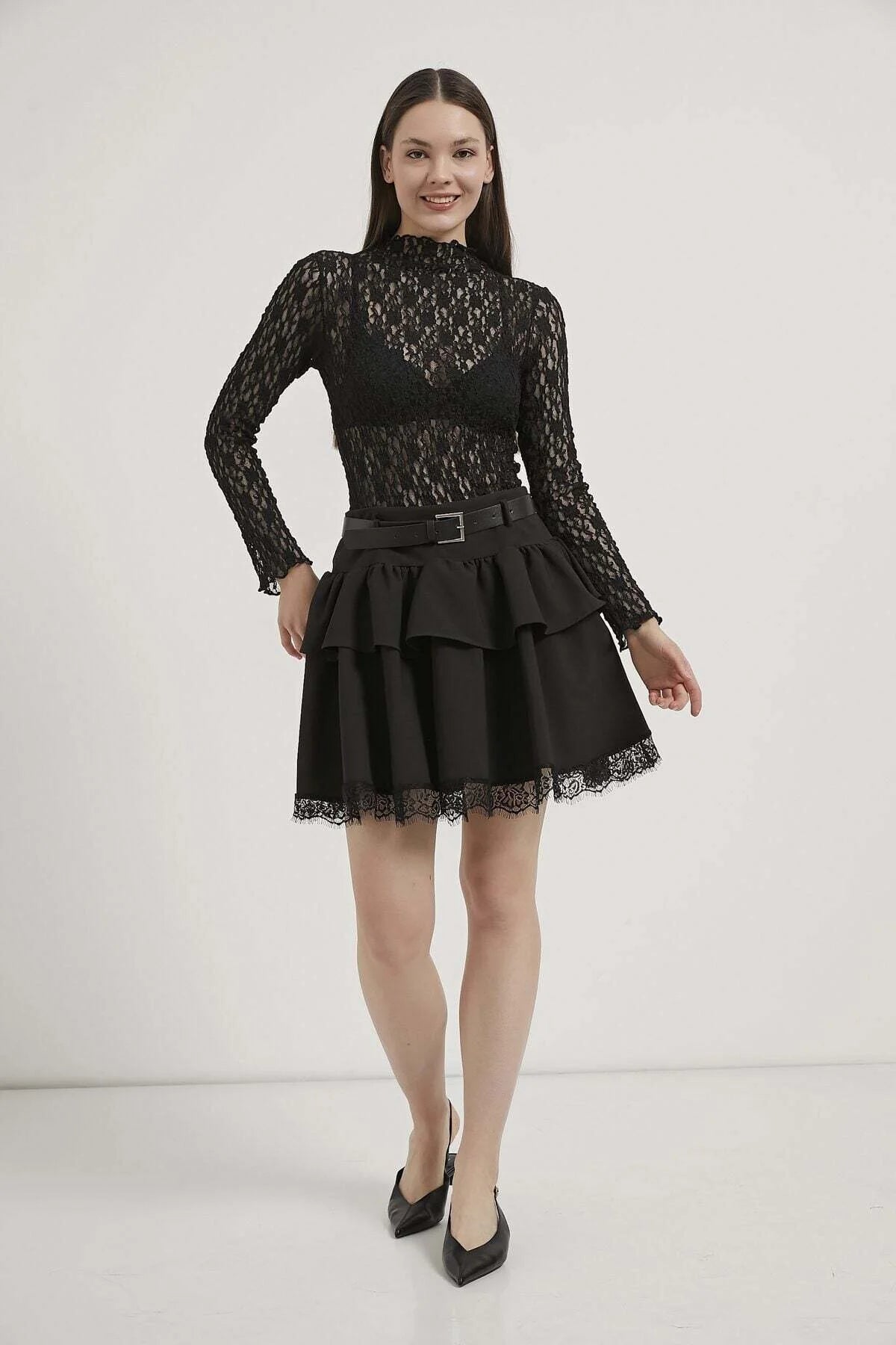 Obsession Black Sheer Lace Top