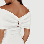 Valencia White Off-Shoulder Mini Dress