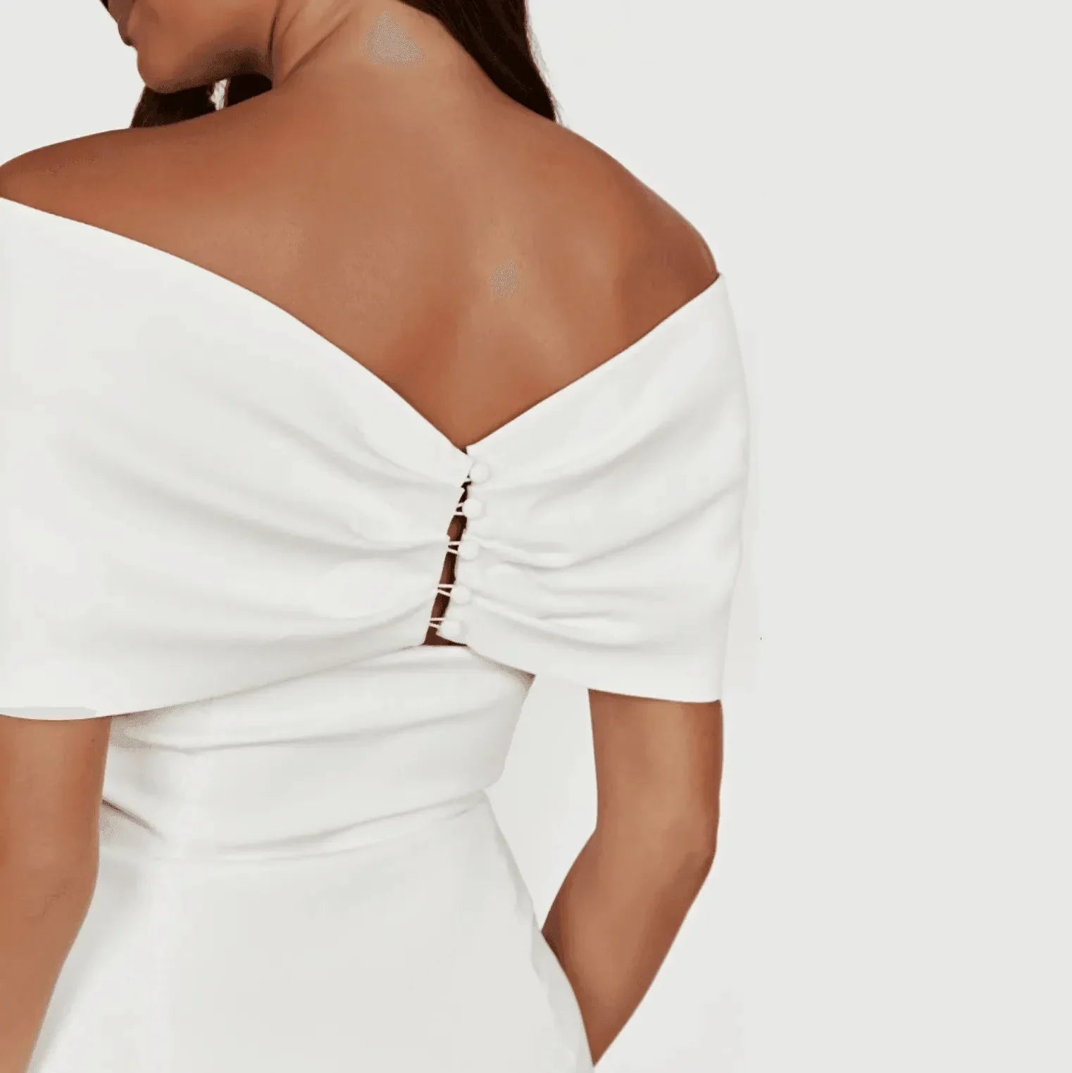 Valencia White Off-Shoulder Mini Dress
