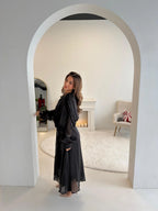 Sofia Black Drape Detail Maxi Dress