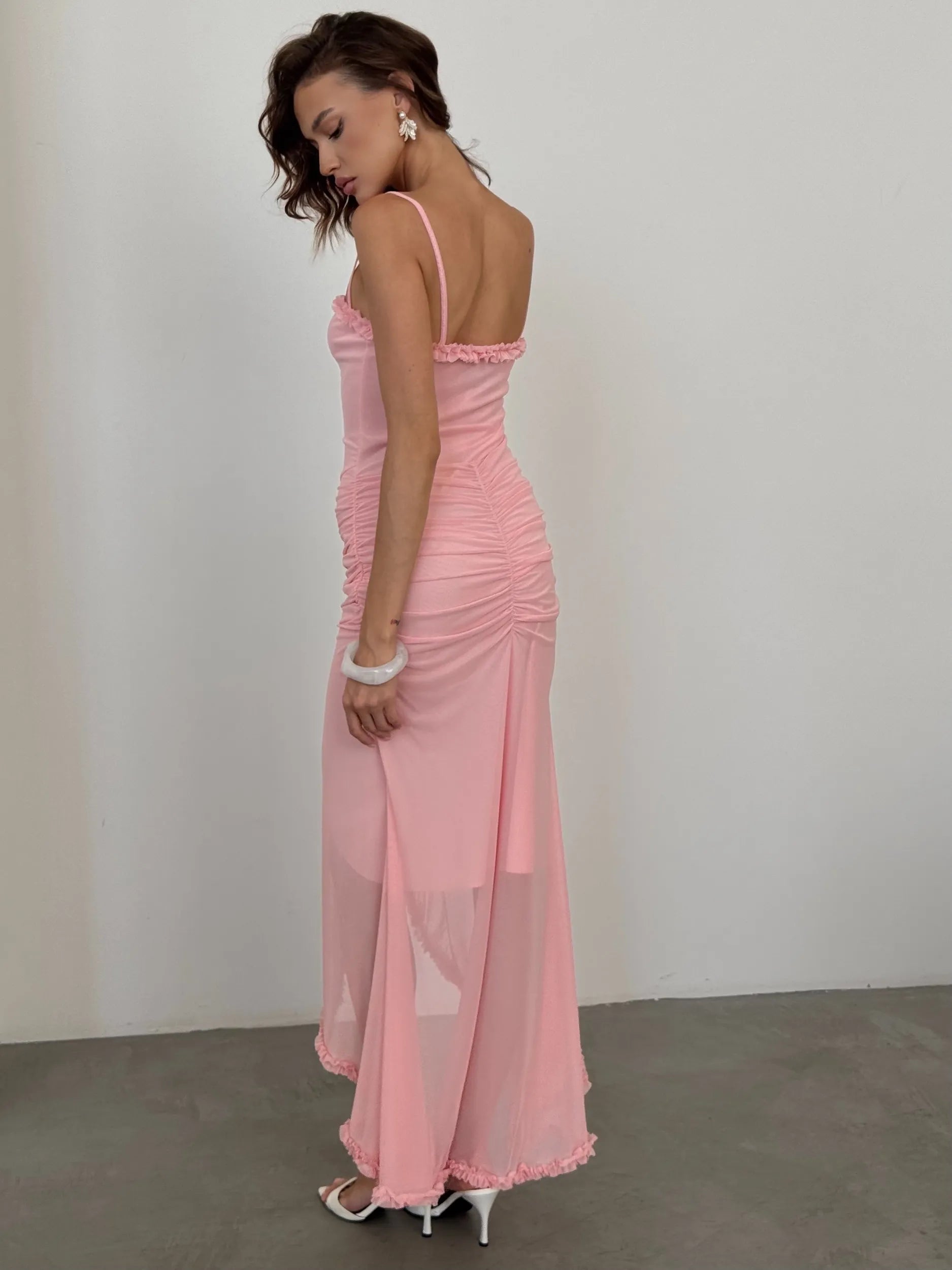 Molly Elegant Pink Maxi Dress