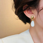 Golden Glaze Dangle Earrings
