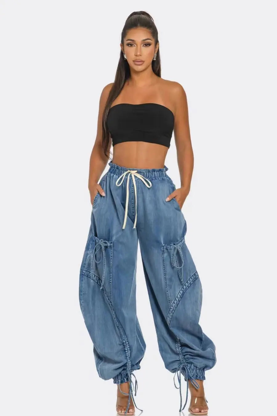 Tokyo Blue Cargo Balloon Pants