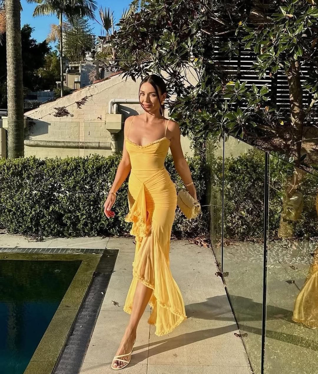 Molly Elegant Yellow Maxi Dress