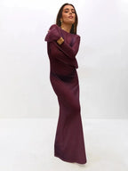 Monarch Wine Sheer Cover-Up Dress