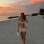 Halo White Sheer Lace Mini Dress