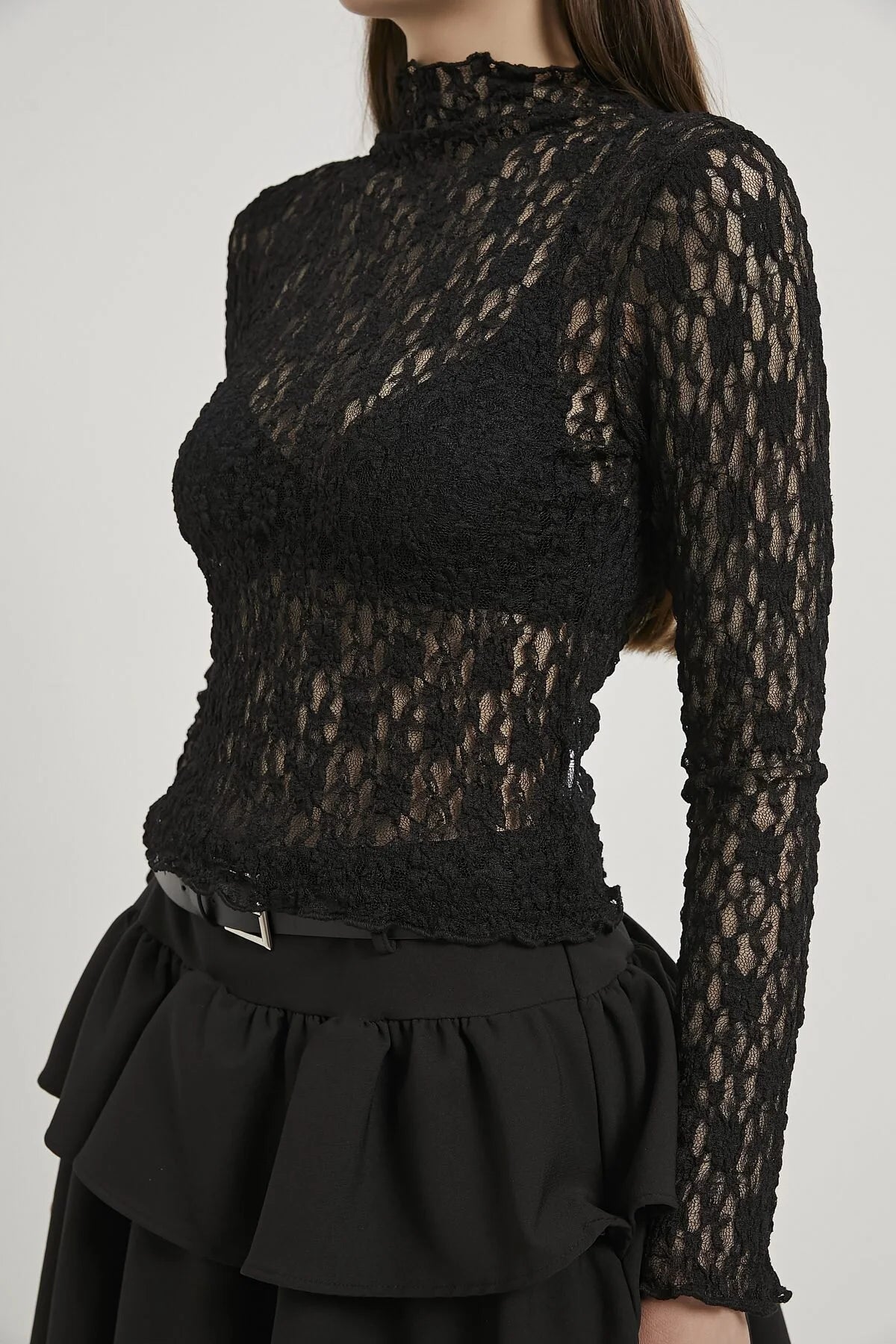 Obsession Black Sheer Lace Top