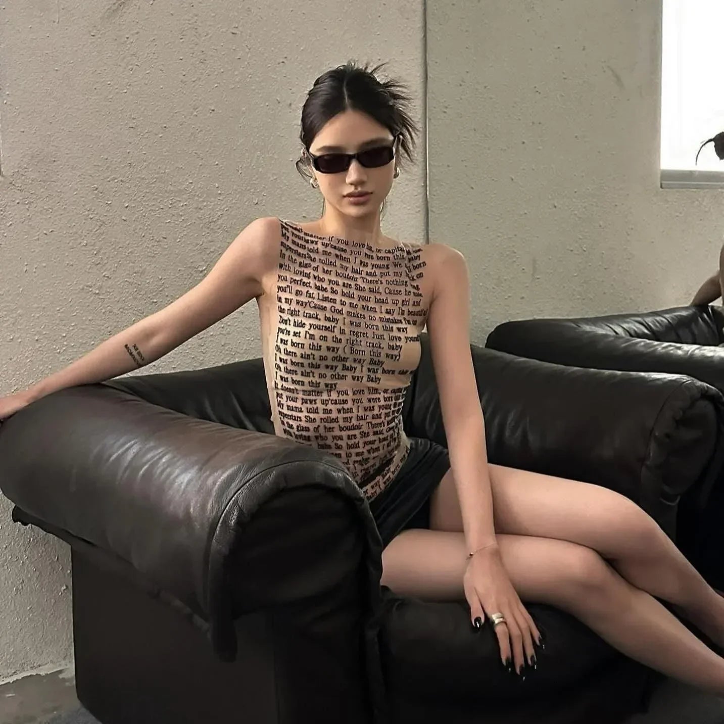 Roux Nude Mesh Top with Gloves
