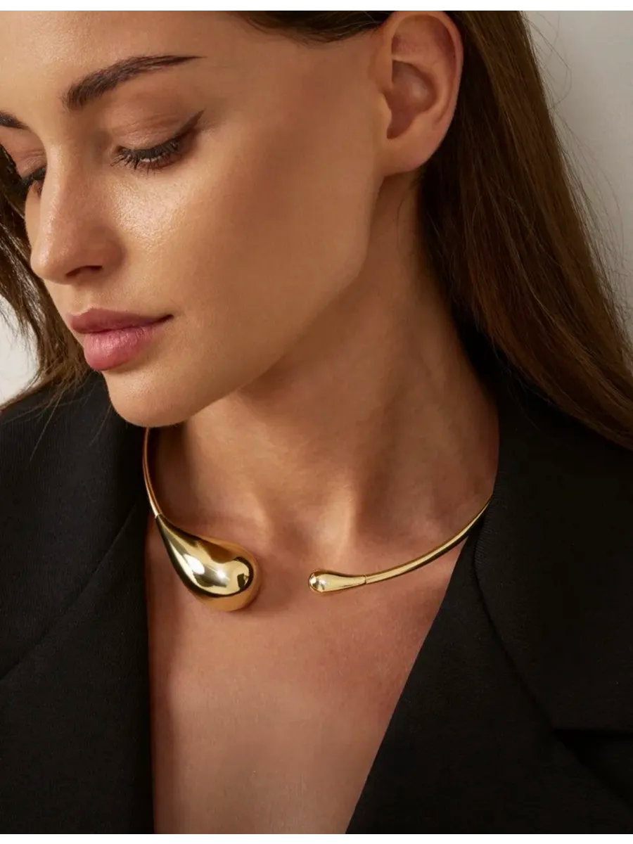 Self Love Gold Teardrop Necklace