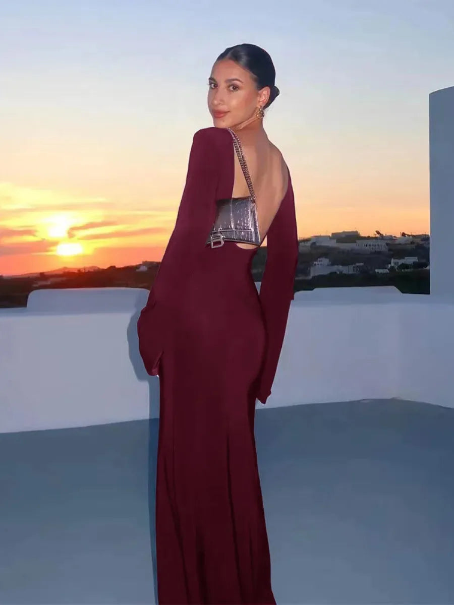Monarch Wine Sheer Cover-Up Dress