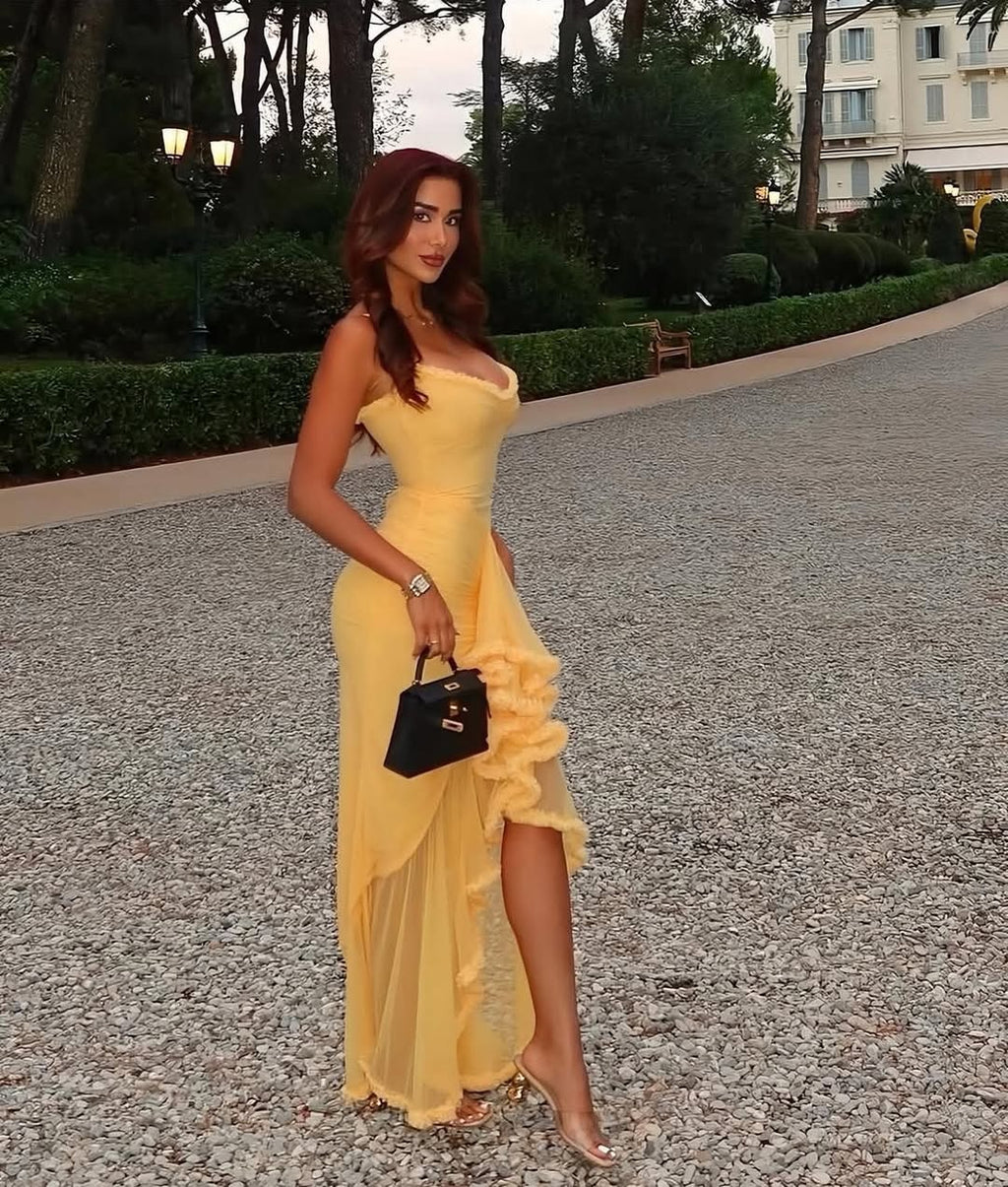 Molly Elegant Yellow Maxi Dress