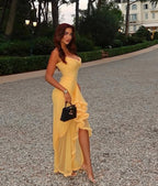 Molly Elegant Yellow Maxi Dress