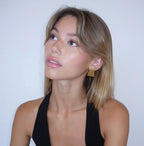 Minimalist Fluted Gold Earrings