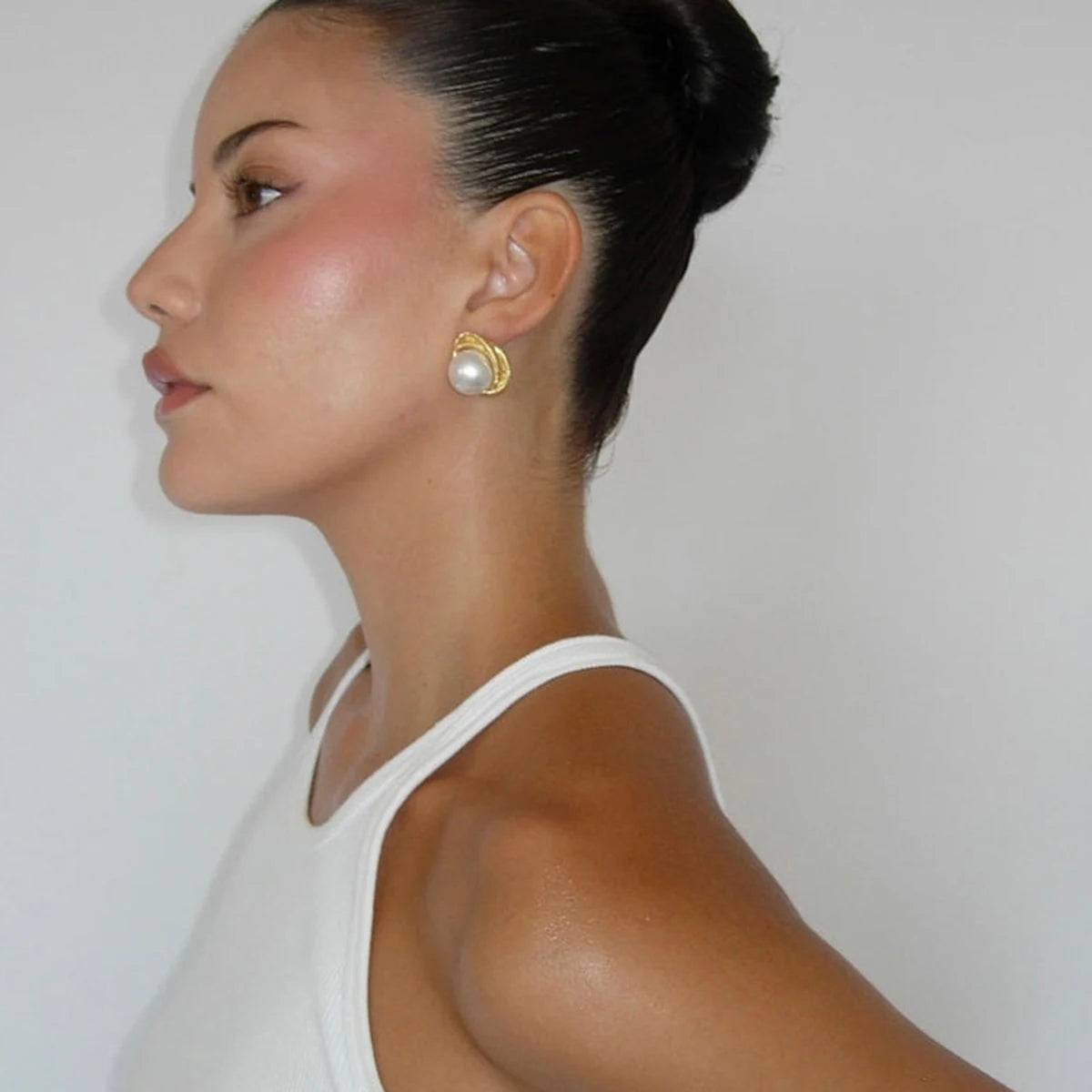 Royal Gold Pearl Earrings