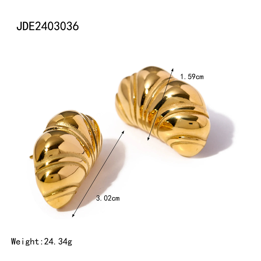 Roman Holiday Gold Croissant Earrings