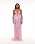 All Eyes On Me Pink Draped Maxi Dress