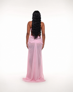All Eyes On Me Pink Draped Maxi Dress