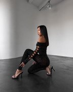 Allure Black Crystal Jumpsuit
