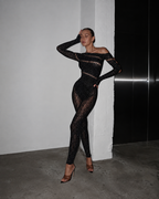 Allure Black Crystal Jumpsuit