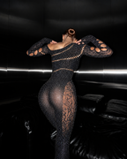 Allure Black Crystal Jumpsuit