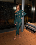 Allure Dark Green Crystal Jumpsuit
