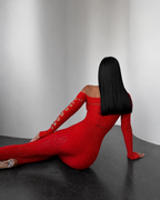 Allure Red Crystal Jumpsuit