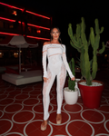 Allure White Crystal Jumpsuit