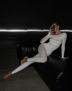 Allure White Crystal Jumpsuit