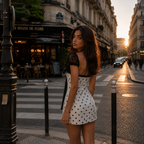 Bijou Ivory Polka‑Dot Mini Dress