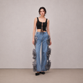 Diva Blue Floral Appliqué Jeans
