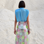 Flash Blue Bow Detail Blouse