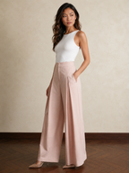Lux Blush Pink High-Waist Pants