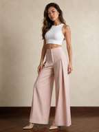 Lux Blush Pink High-Waist Pants